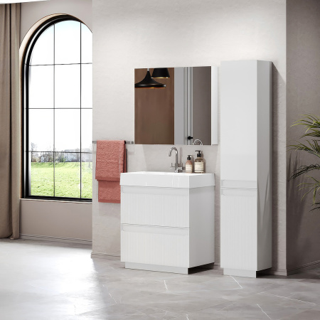 Умывальник Belux Бёрн 800, Белый матовый (Solid Surface)