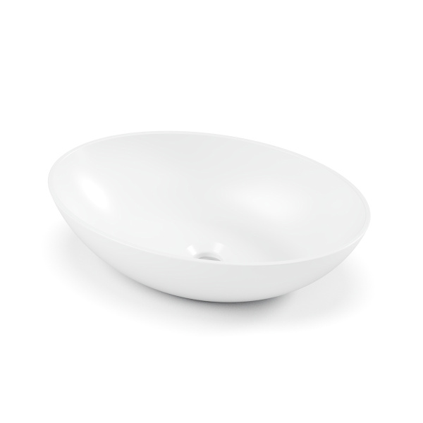 Умывальник Belux Дубай 480 Белый матовый, Solid Surface