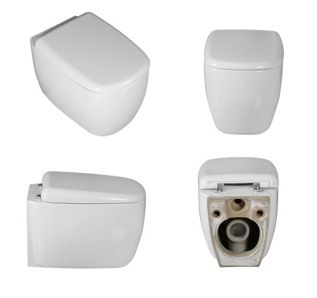 Унитаз ROMINA Aria Tornado подвесной безободковый со смывом торнадо Ceruttispa CT10613 (520х345х365)