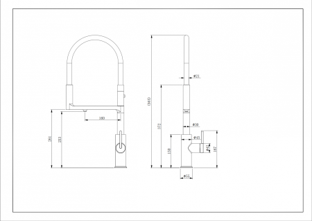 Смеситель для кухни Paulmark TORNADO To213402-G, золото