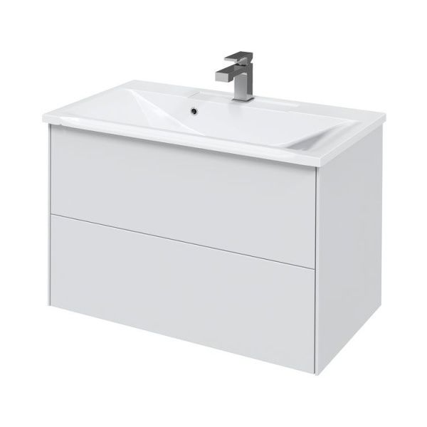 Тумба подвесная Toppus Silk 80 9811.002, белый матовый, с умывальником Premier