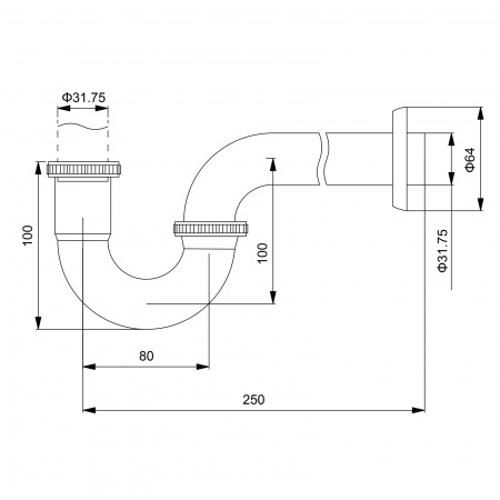 Сифон для раковины Timo 961/03L черный