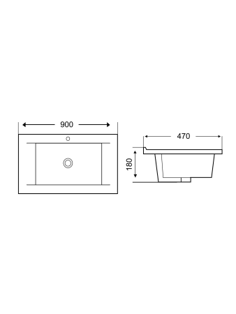 Раковина врезная WeltWasser WW SK DEILBACH 7505-90