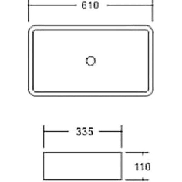 Раковина SantiLine SL-1073MB 61х34 матовая черная