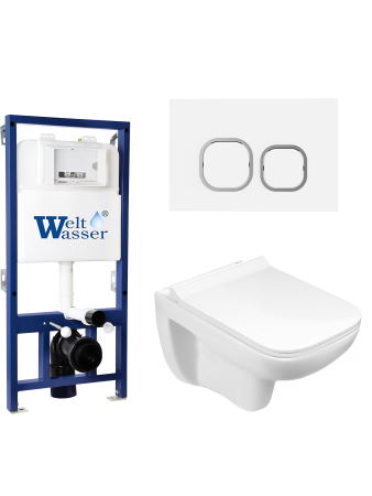 Комплект инсталляции с унитазом Weltwasser BAMBERG 525 + KEHLBACH 004 GL-WT + BAMBERG WT