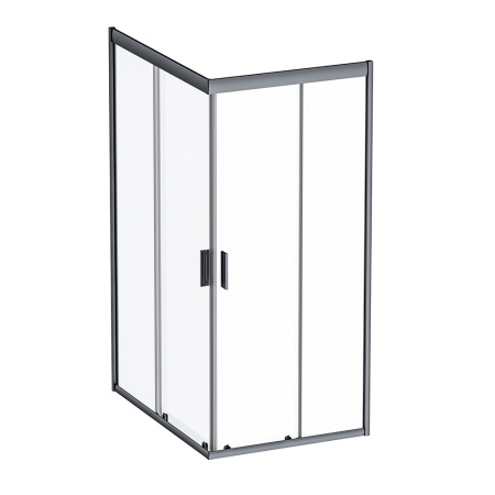W90G-404-120290-BT Gem Twin Slide 120x90. Душевое ограждение AM.PM,120x90, профиль черный мат., стекло прозрачное