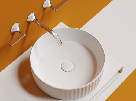 Умывальник чаша накладная круглая Ceramicanova Element 360*360*115мм, белый, CN6057