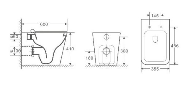 Комплект инсталляции с унитазом Weltwasser AMBERG 404 + GELBACH 002 MT-BL + AMBERG RD-WT