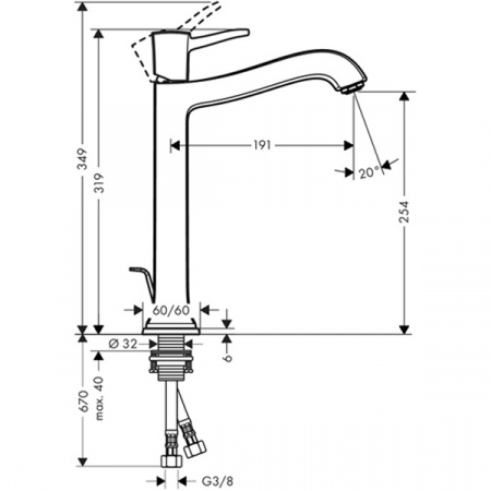 Смеситель для умывальника Hansgrohe Metropol Classic 31303000