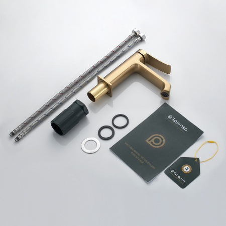 Смеситель для раковины Splenka S31.10.03, золотой сатин