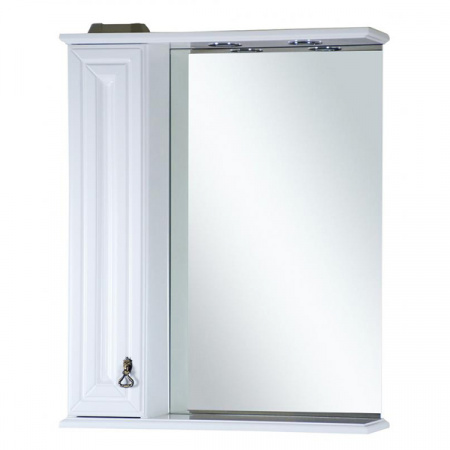 Зеркало-шкаф Misty Лувр 75 лев. белое П-Лвр03075-012Л