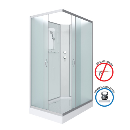 Душевая кабина Niagara Classic NG-2510-14RF (120х80х215) высокий поддон(40см),стекло тонированное