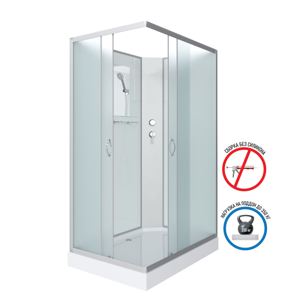 Душевая кабина Niagara Classic NG-2510-14RF (120х80х215) высокий поддон(40см),стекло тонированное