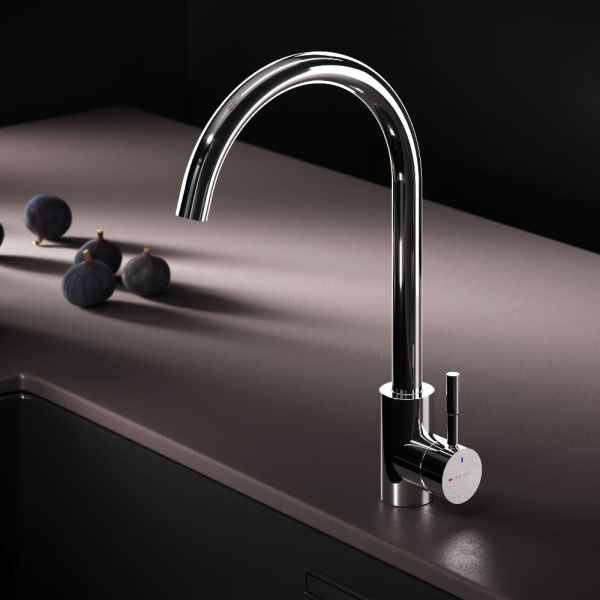 F85B07100 X-Joy S, Смеситель для кухни AM.PM с С-изливом, хром