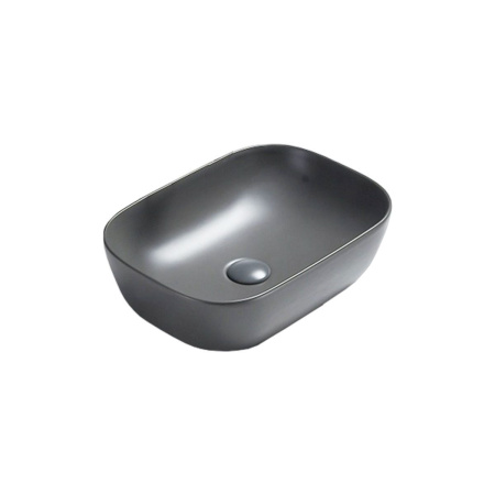 Раковина керамическая Vincea VBS-102MG, 455х325х135, накладная, цвет серый матовый