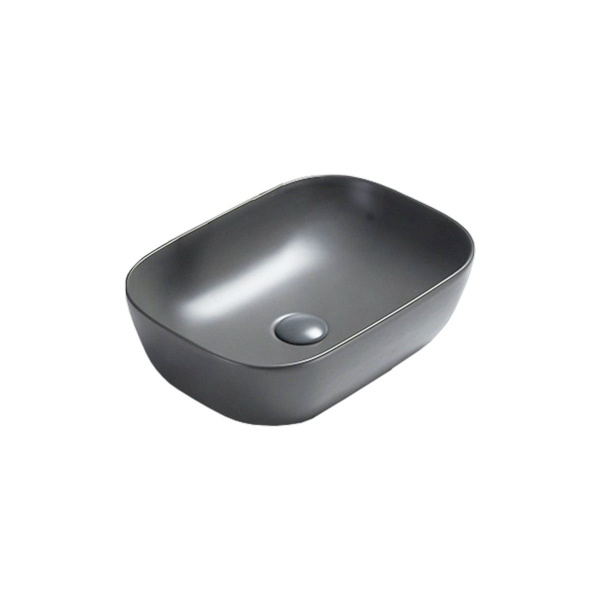 Раковина керамическая Vincea VBS-102MG, 455х325х135, накладная, цвет серый матовый