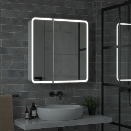 Зеркало-шкаф Reflexion Circle LED 800х800 RF2110SR