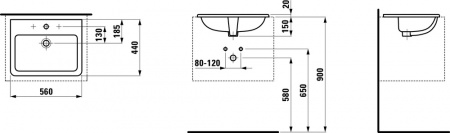 Умывальник Laufen Pro S 8189630001081 56x44x15