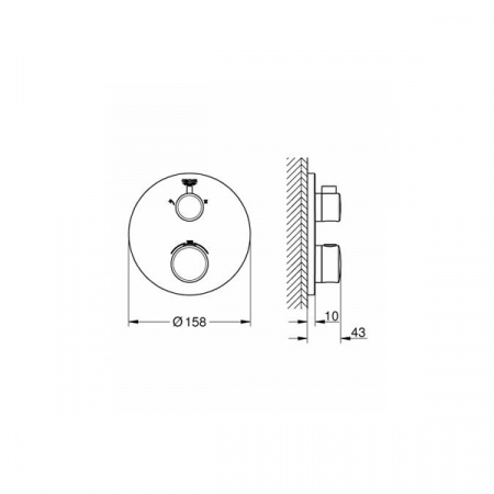 Смеситель скрытого монтажа Grohe Grohtherm 24076000