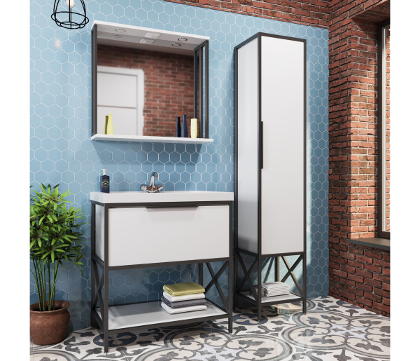 Тумба под раковину Фостер 80 MIXLINE Бруклин-80 белый (543949)