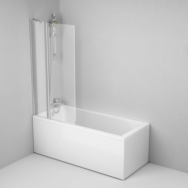 Набор AM.PM Gem W90ASET-170D3W5: ванна 170x70 с каркасом и шторкой, душевая система со смесителем для ванны и душа
