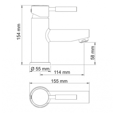 Смеситель для умывальника Wasserkraft Wern 4203