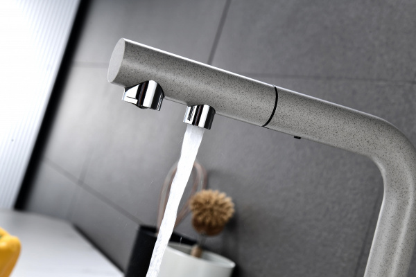 Смеситель для кухни Paulmark SERPENTINE Se213222-DG, графит