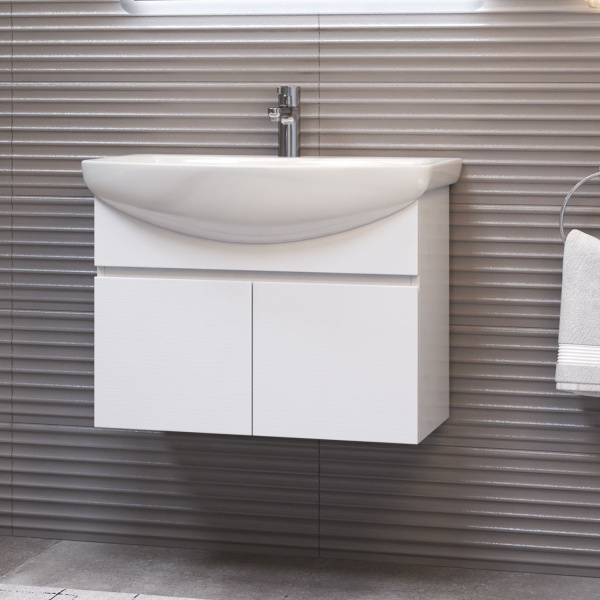 Тумба под раковину подвесная VIGO Wing tp.WIN.BAL.70.2D белый, 70 см