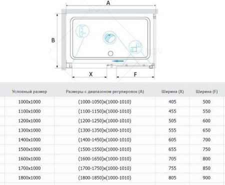 Душевой угол RGW Passage PA-42 100х100 стекло прозрачное, 010842100-011