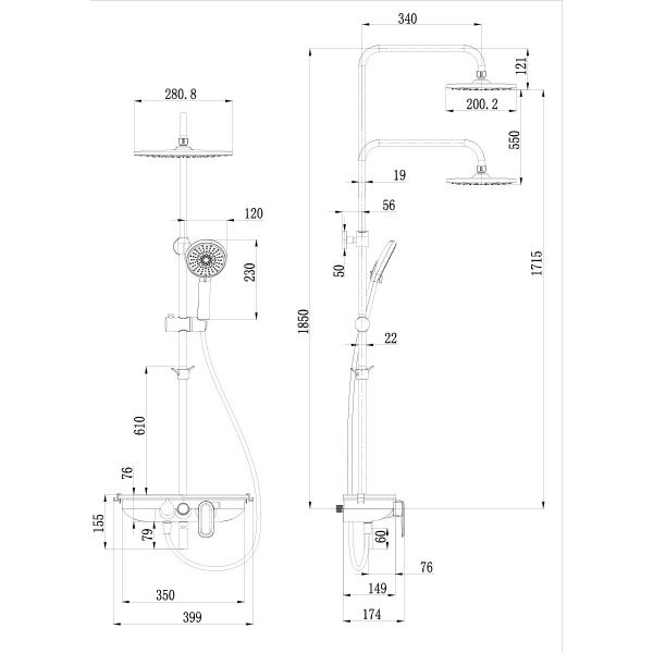 Смеситель Lemark Tropic LM7012C для ванны и душа