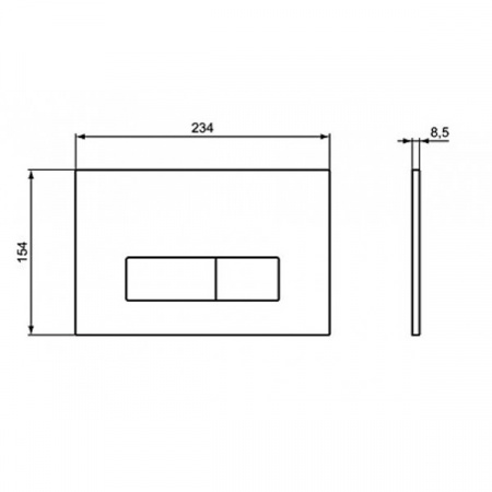 Кнопка смыва Ideal Standard ProSys Oleas M2 R0121JG хром матовая