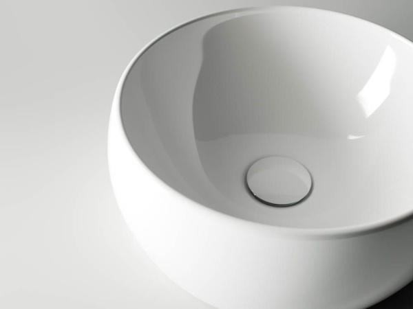 Умывальник чаша накладная круглая  Ceramicanova Element 395*395*155мм, Белый, CN6001