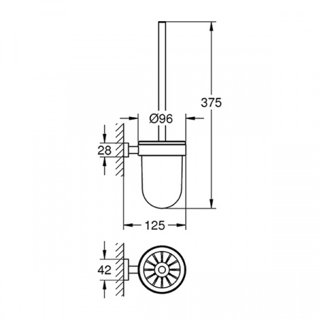 Ершик Grohe Essentials Cube 40513001