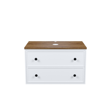 Тумба подвесная со столешницей МДФ, макадамия орех 80 см IDDIS Torr белый матовый (TOR80WMi95K)