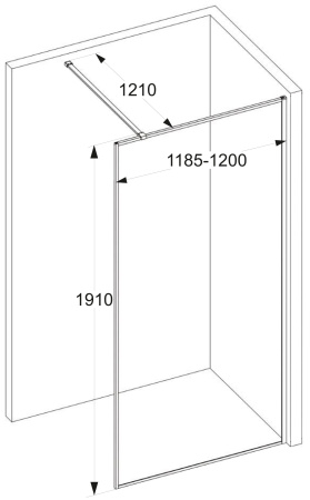 Ограждение STRIP T120 душевое Ceruttispa без поддона (120x190)