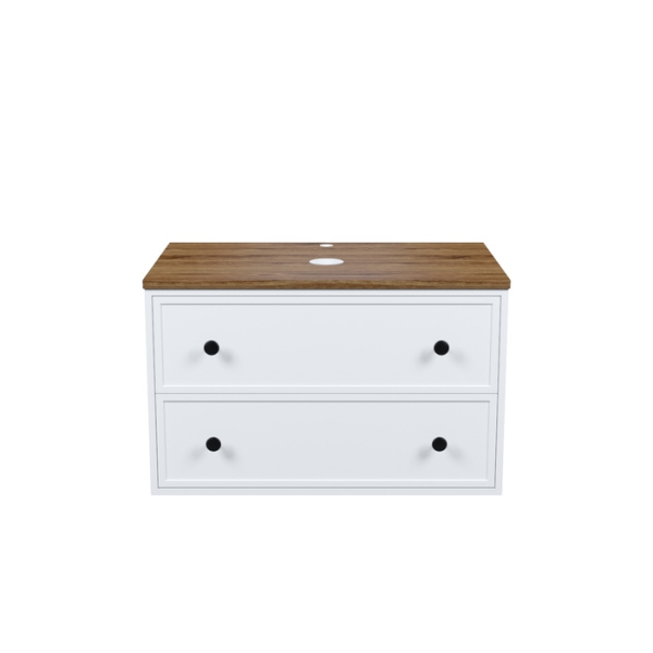 Тумба подвесная со столешницей МДФ, макадамия орех 80 см IDDIS Torr белый матовый (TOR80WMi95K)