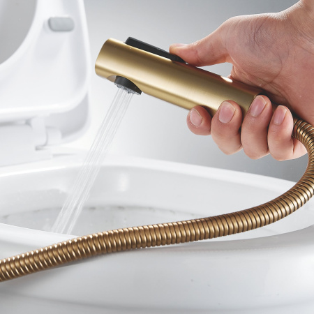 Гигиенический душ со смесителем Shevanik S9905G-1, золотой сатин