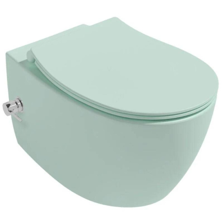 Унитаз подвесной безободковый ISVEA Sentimenti Neo с функцией биде мятно-зеленый матовый 10ARS1015I-2T