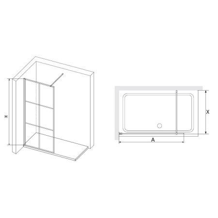 Перегородка для душа RGW WA-11B 80х200 32101180-84