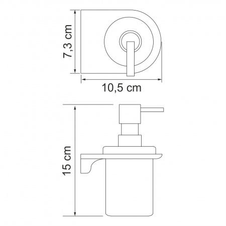 Дозатор для жидкого мыла WasserKRAFT Kammel K-8399W