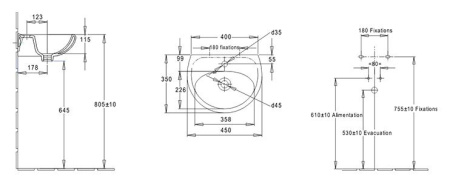 Раковина Jacob Delafon Mideo E4338G-00