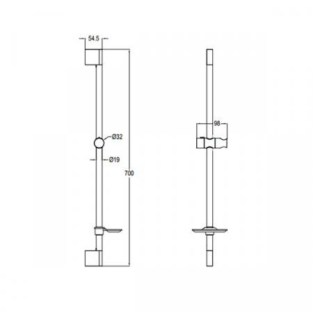 Душевая штанга Bravat D141C