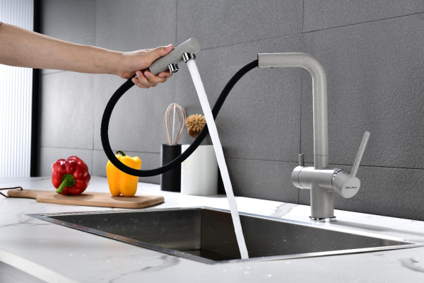 Смеситель для кухни Paulmark SERPENTINE Se213222-GR, серый