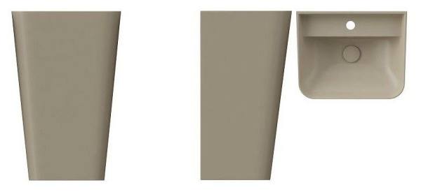 Раковина ISVEA Sott'Aqua напольная 500*420*830 цвет слоновая кость матовый 10SQ37001SV-2K