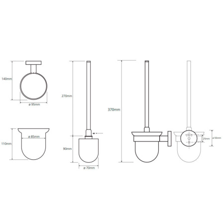 Ершик настенный Bemeta OMEGA 104113017