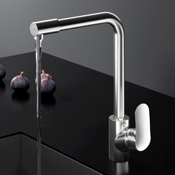 F8005711 Like, Смеситель для кухни AM.PM с каналом для питьевой воды, L-излив, сатин