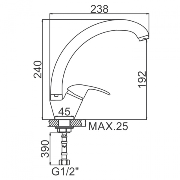 Смеситель для мойки Ledeme H15 L5915