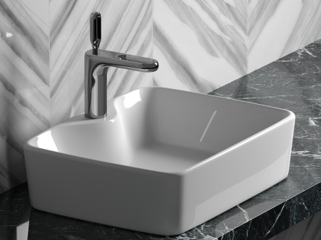 Умывальник чаша накладная прямоугольная Ceramicanova Element 480*370*130мм, Белый, CN6033