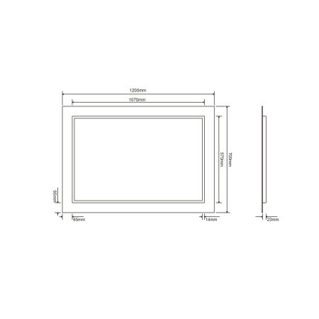 Зеркало Roxen Bliss Long 510035-120 120x70 с LED подсветкой