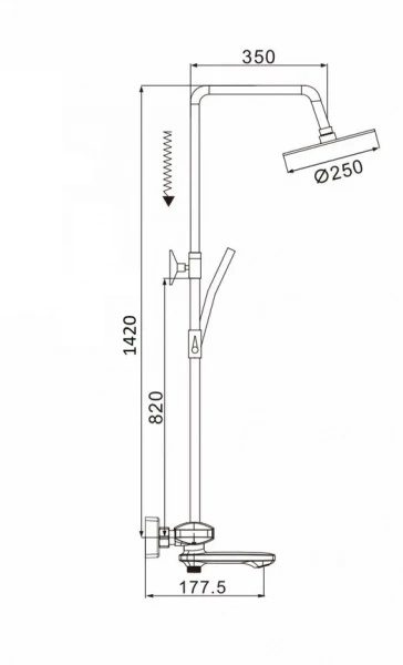 Душевая система Rose R3996H